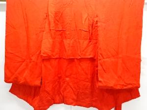 アンティーク　赤錦紗着物(内袖付き)